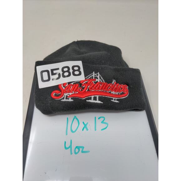 San Francisco Beanie Hat Golden Gate Bridge Embroidered Black - Picture 11 of 11